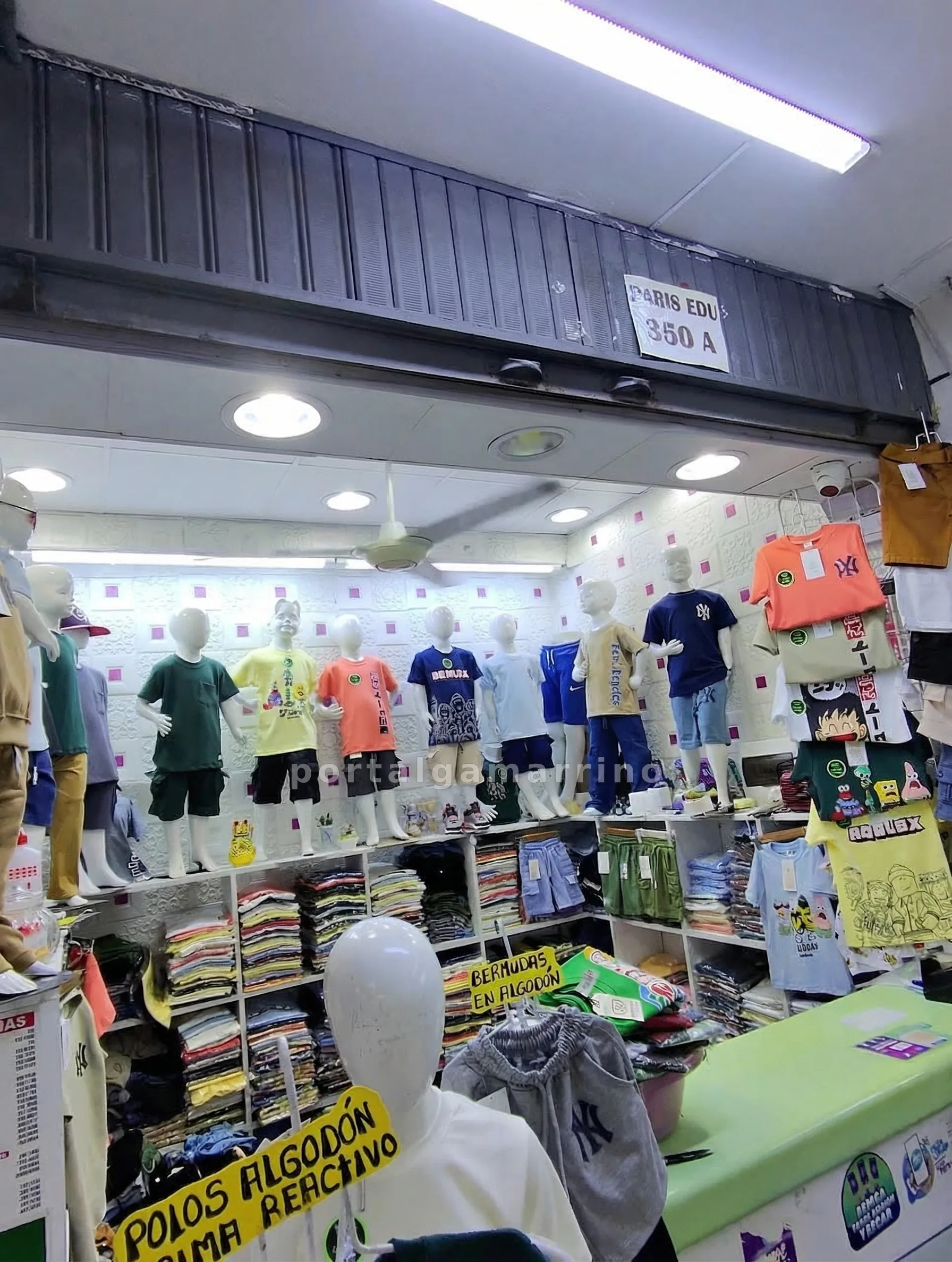 Tienda de ropa infantil y juvenil de polos y bermudas — Galería Aviación
