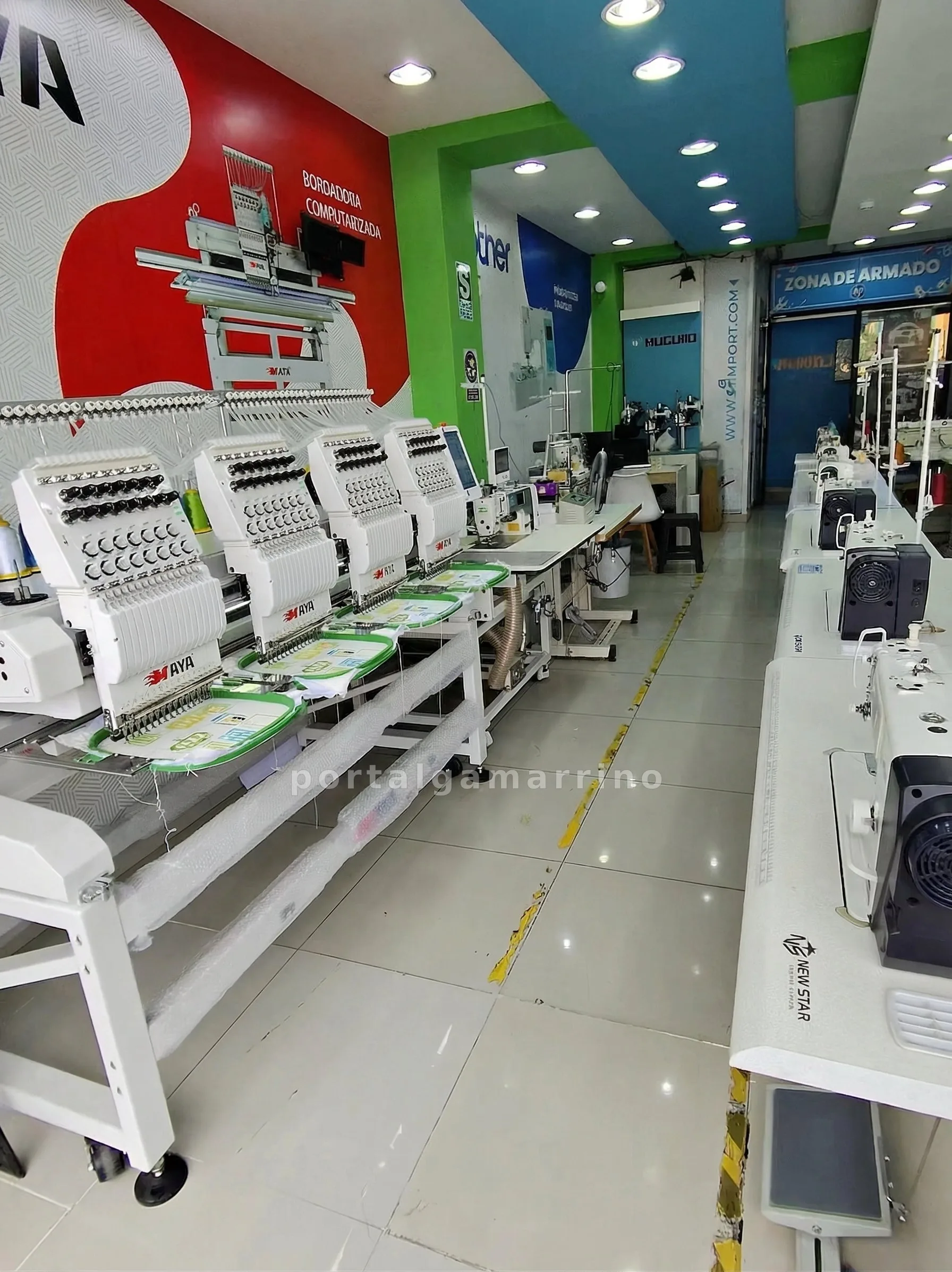 Tienda de máquinas de coser industriales y bordadoras computarizadas — Jr Huánuco 1634