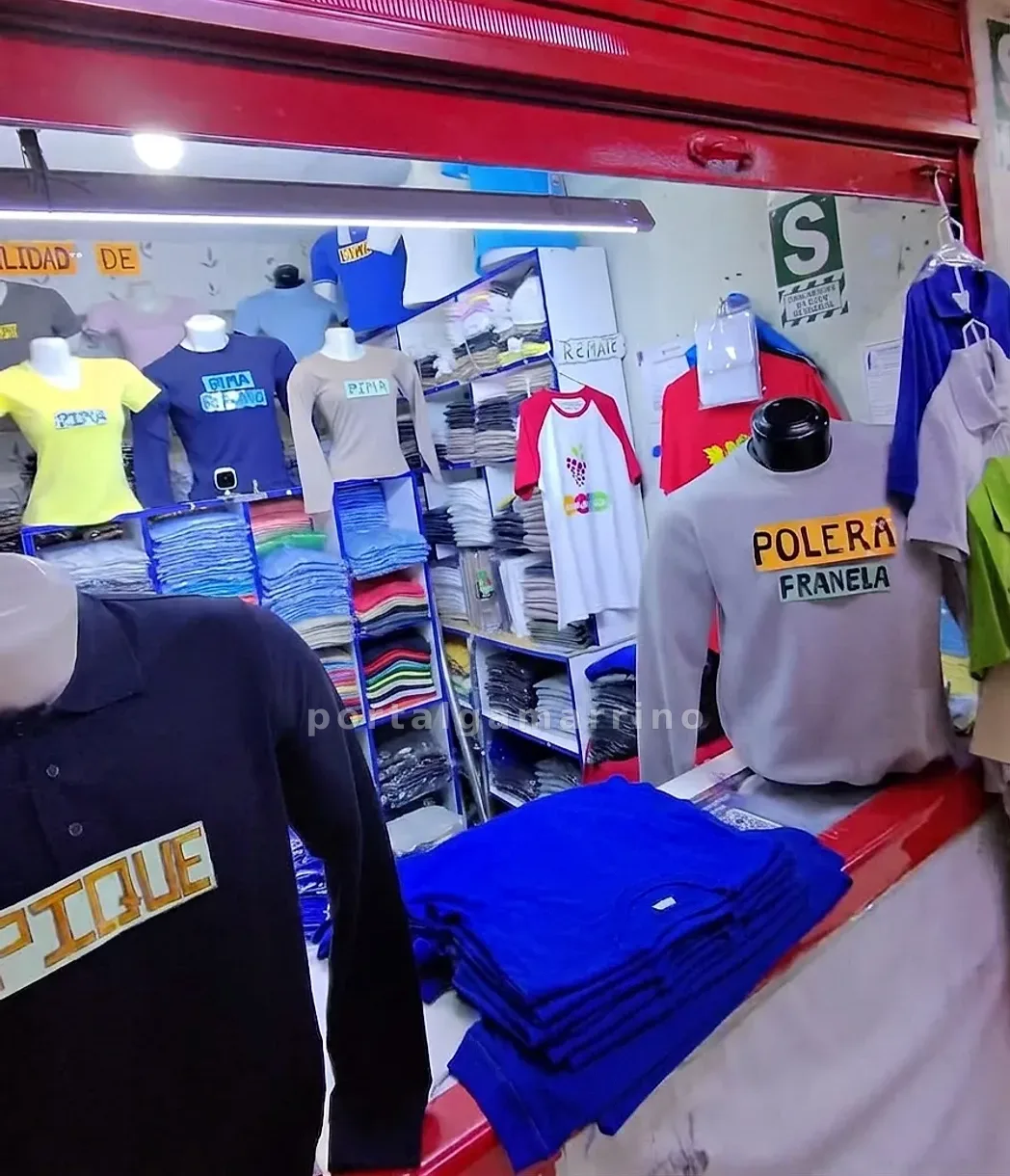Tienda de polos básicos y camiseros reactivos — Galería La Reyna