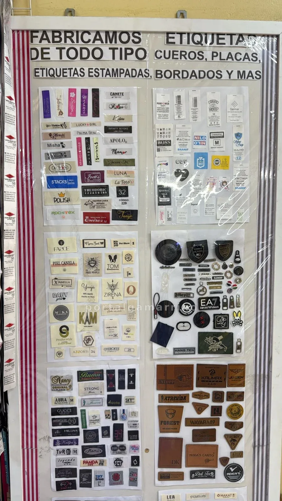 Fabricación de Etiquetas y Placas Personalizadas para Ropa — Galería Leo